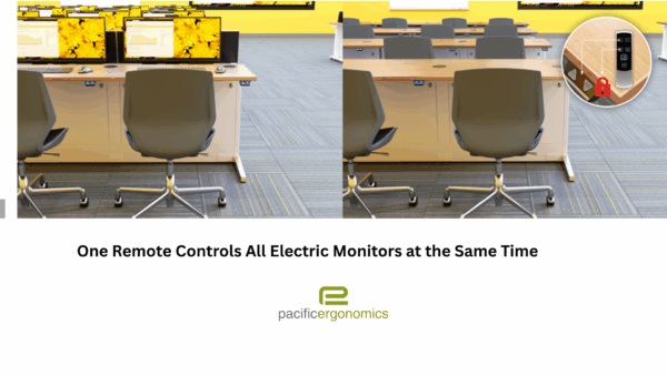 Electric lift recessed monitor desk remote Electric lift recessed monitor desk remote