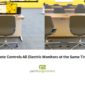 Electric lift recessed monitor desk remote