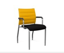Yellow and Black Wit Guest Chair