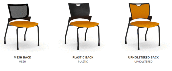 Bella options of mesh chairs