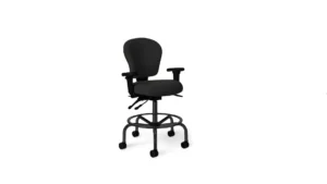 Stool with Casters and Built in Footrest