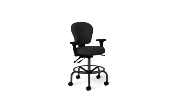 Stool with Casters and Built in Footrest Stool with Casters and Built in Footrest