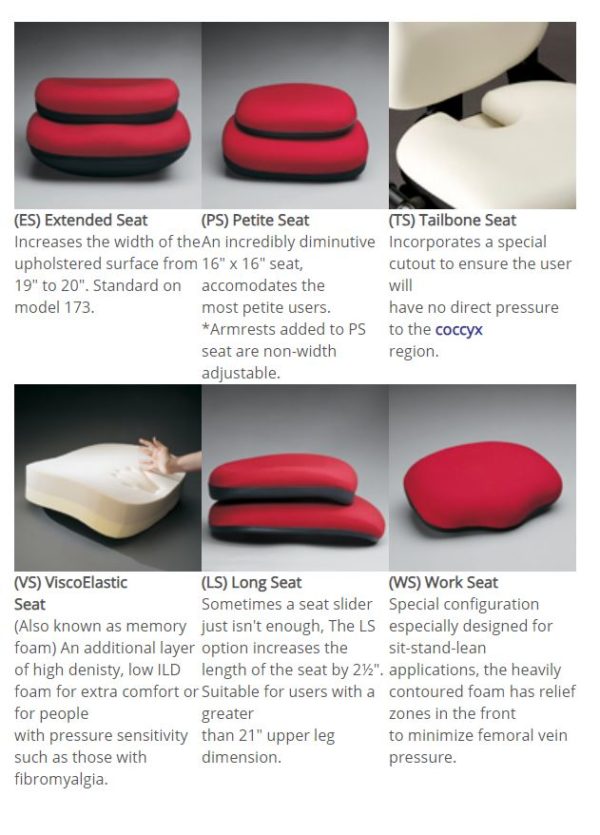 Sitmatic Seat types