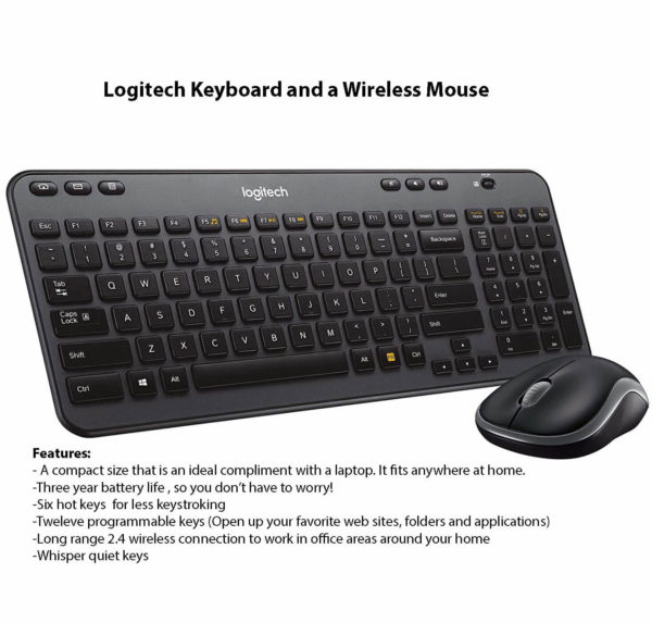 Flat keyboard with mouse