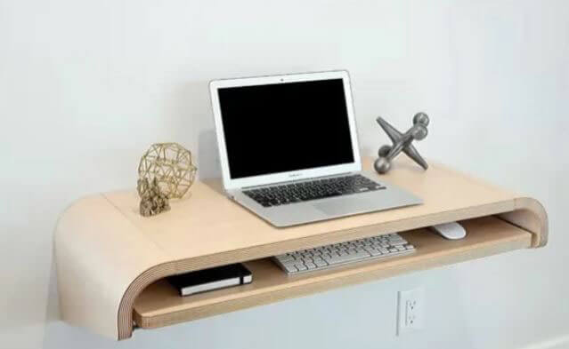 Small home office floating desks