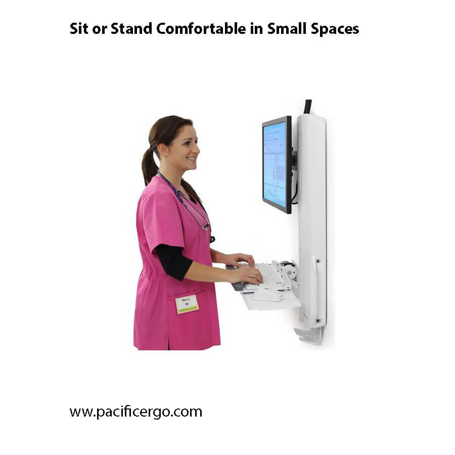 StyleView Wall Mount Sit to Stand | Call Pacific Ergonomics