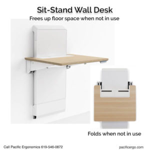 Sit-Stand Wall Desk
