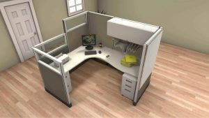 Cubicle Panels with L Desks