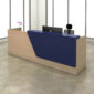 Modern Reception Desk- Angled Blue Reception Counter