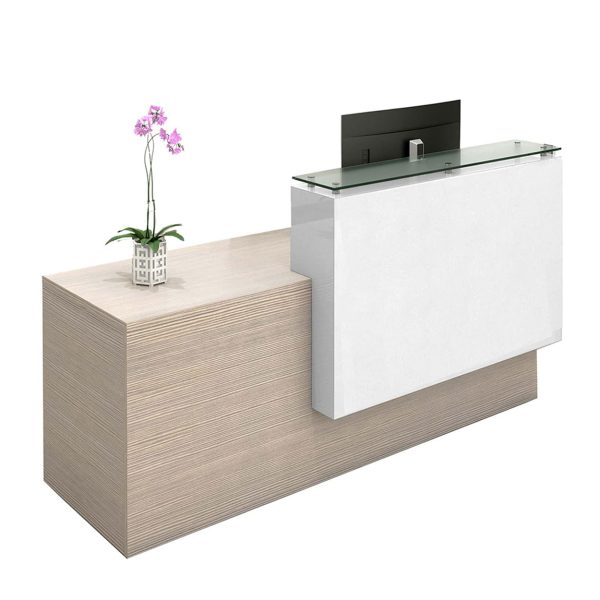 Modern reception desk - White transaction counter Modern reception desk - White transaction counter