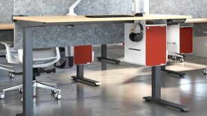 Storage for a Sit Stand Desk