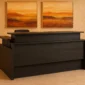 Height adjustable receptionist desk