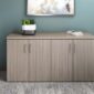 Office Credenza with Refrigerator and Trash