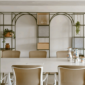 Round with plants office furniture
