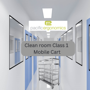 Mobile cart for clean rooms- electropolished