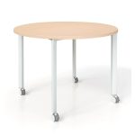 Round training table on casters