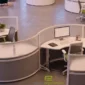 Round Cubicles with Wrap Around Desks- Three Cubicles
