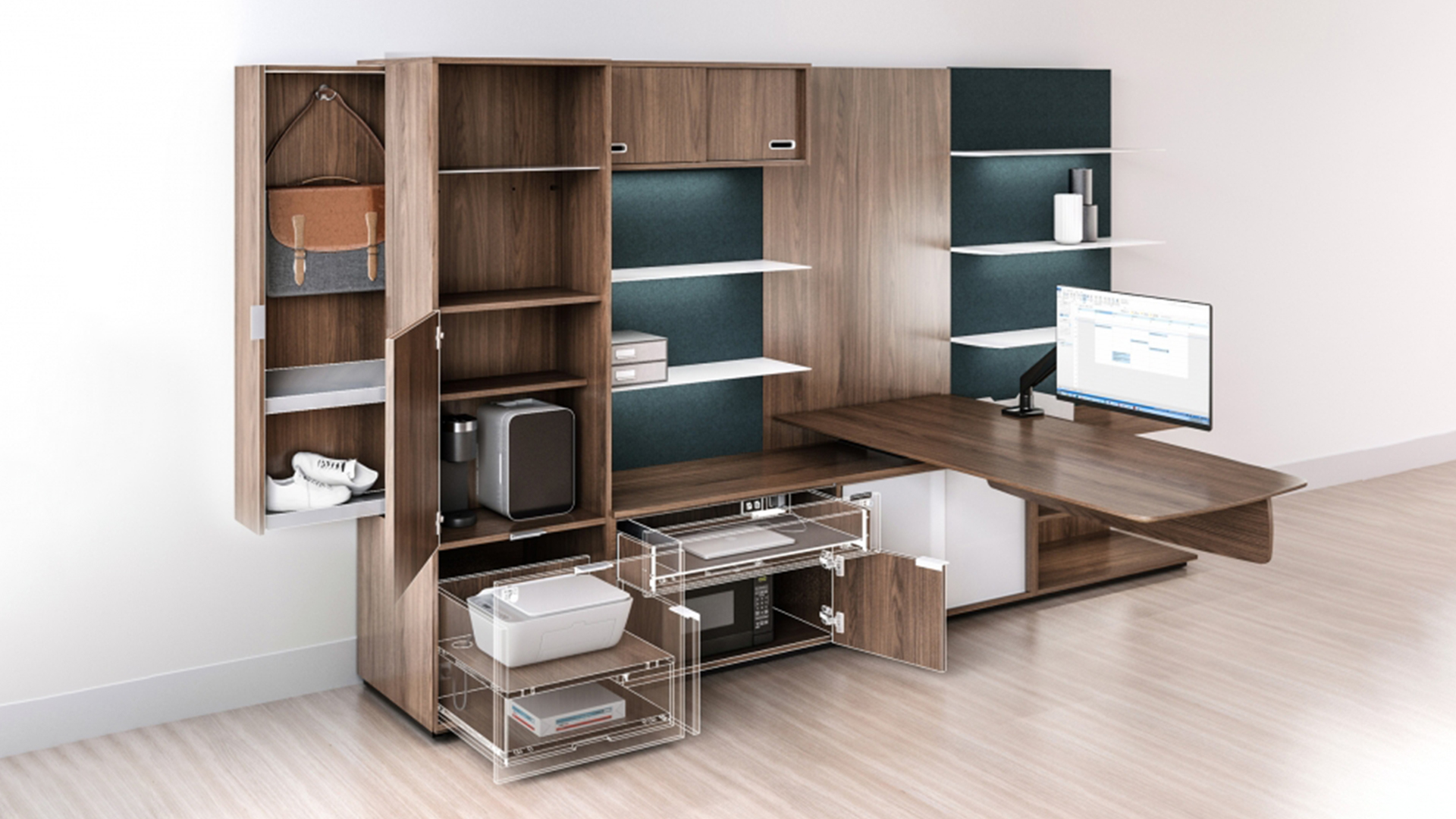 Executive Standing Desk with Storage