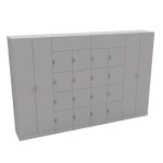 Lockers with coat dual coat closets