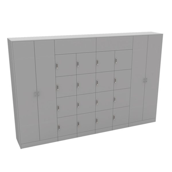 Lockers with coat dual coat closets