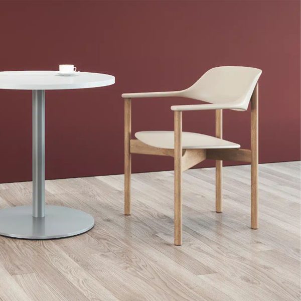 Cafe seating with wood legs