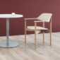 Cafe seating with wood legs