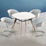 Cafe tables for four people