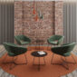Modern lounge chair in San Diego is light and airy.