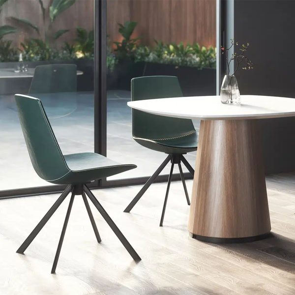 Five different colors of faux leather for the side chair