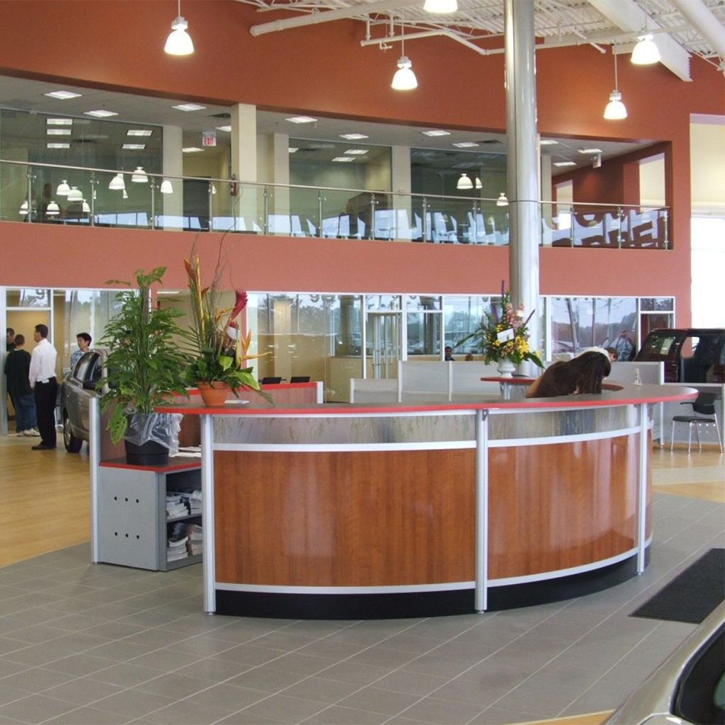 Reception branding in car dealerships