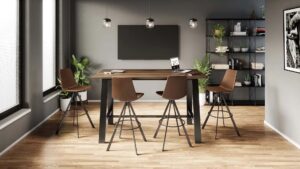Faux Leather Counter Stool