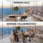 Cantilever desk and office suite