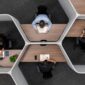 Honeycomb cubicle workstations