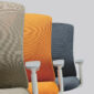 Upholstered colorful desk chair