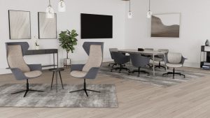 Winged Lounge Chair With Arms