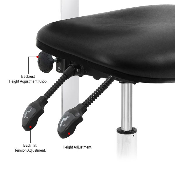 Lab Stool with Wheels- three paddles