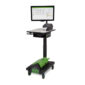 Computer cart for sitting and standing