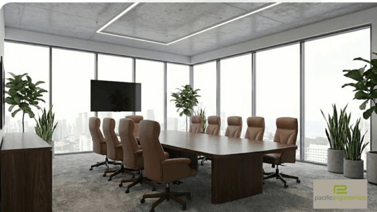 Executive leather conference chair