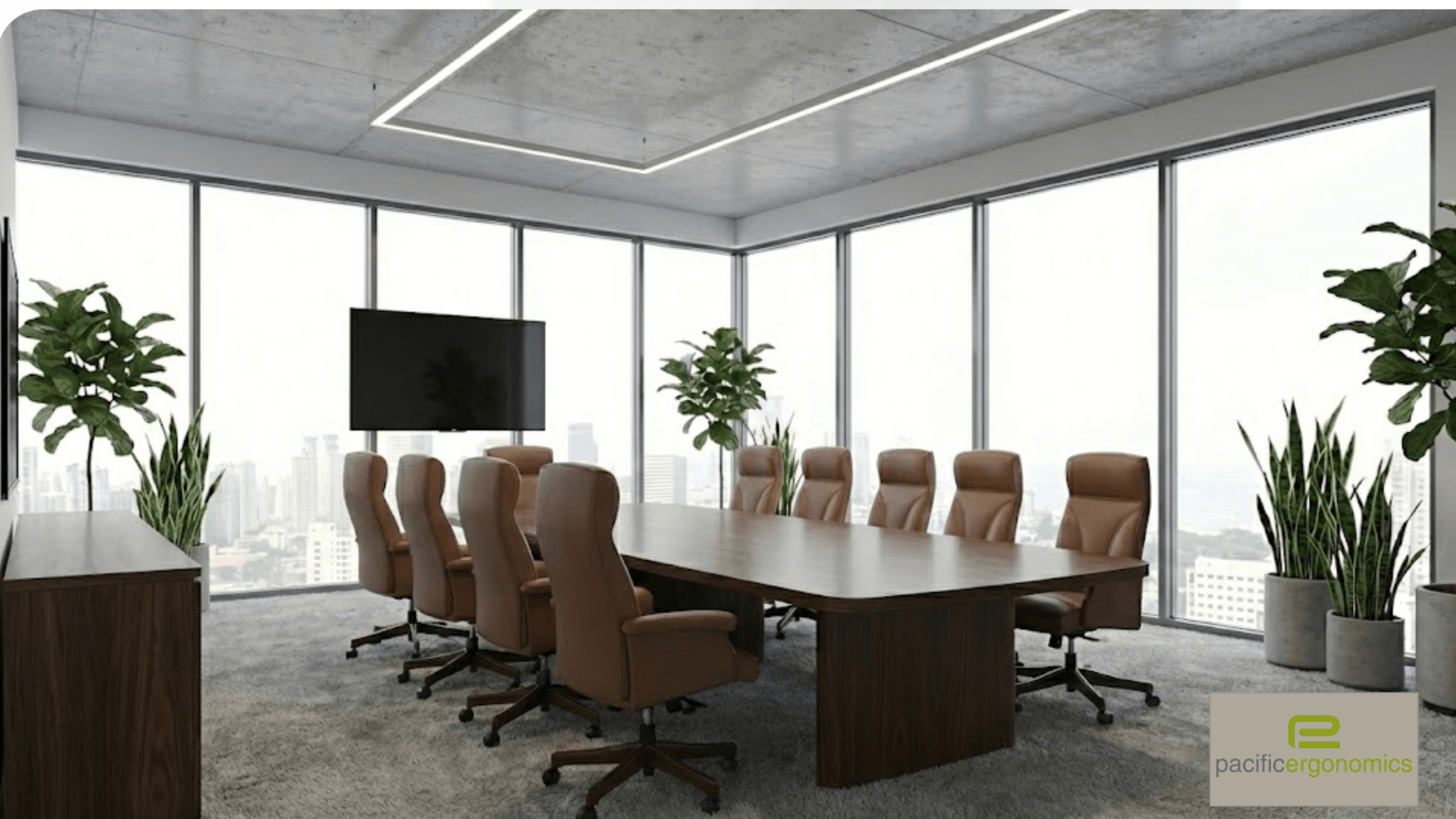 Executive leather conference chair