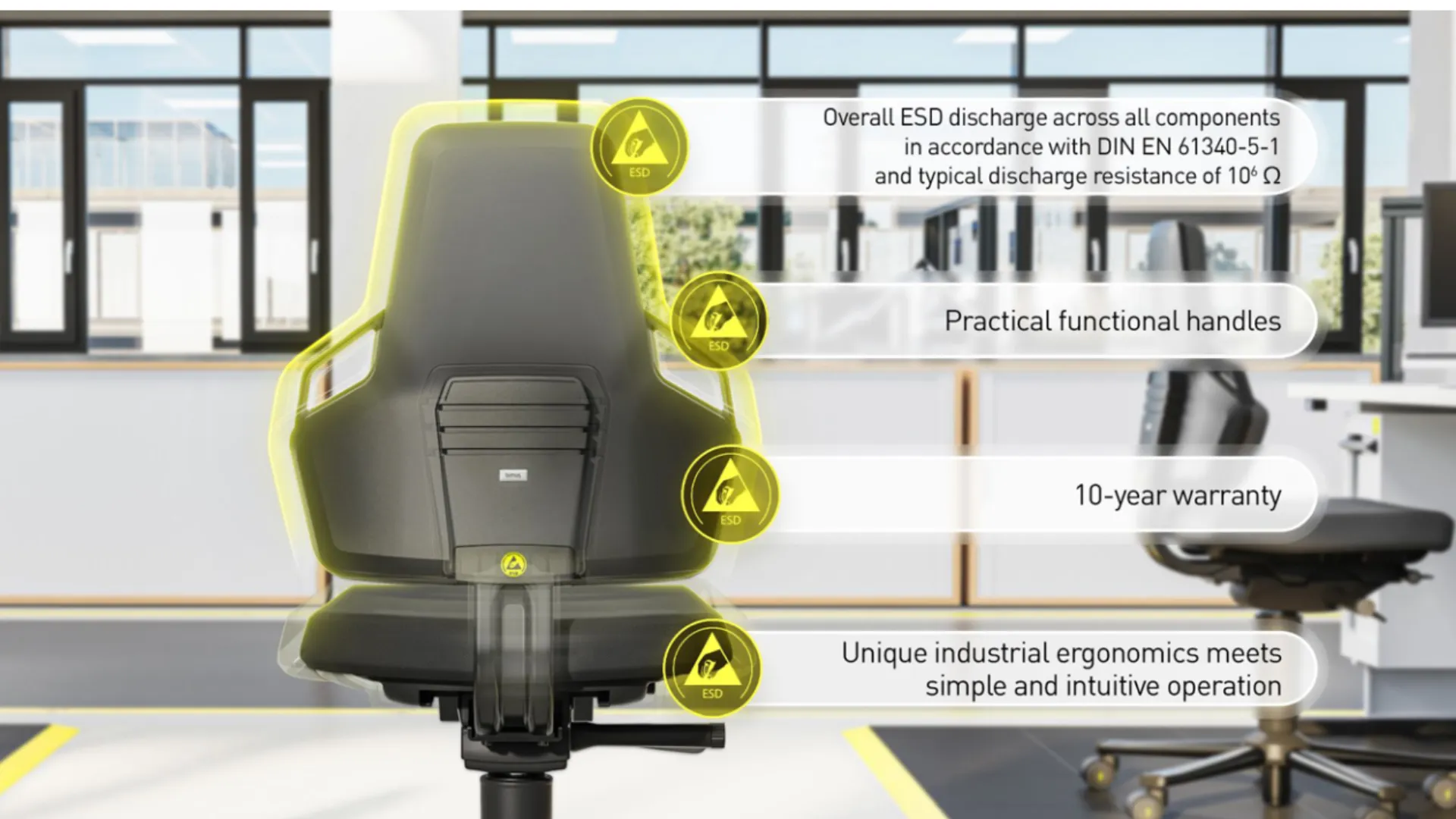 Nexxit ESD Chair- Pacific Ergonomics will help configure