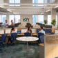 Collaborative cubicles in a large connected circles shape