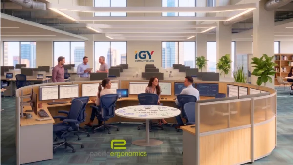 collaborative cubicles-large circle shape