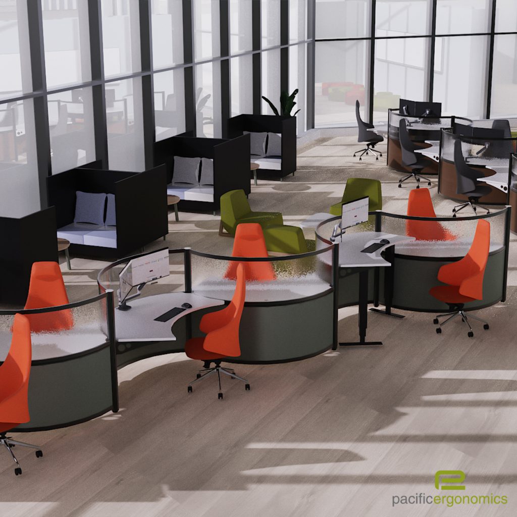 Modern Office with Cubicles