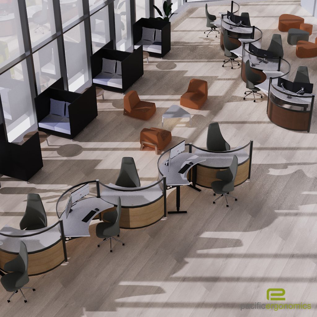Modern Office with Cubicles