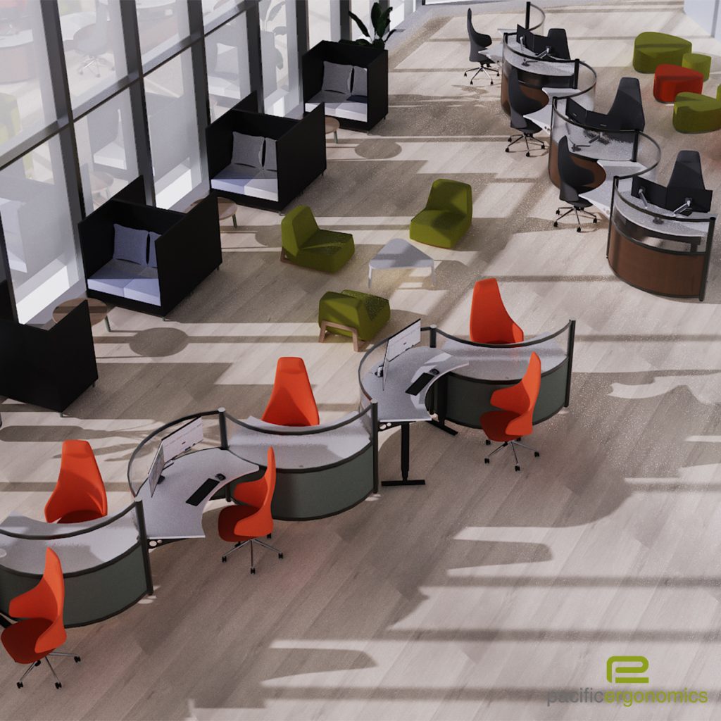 Modern Office with Cubicles