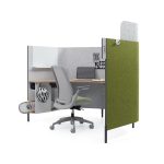 sound absorbing room divider panels around desks