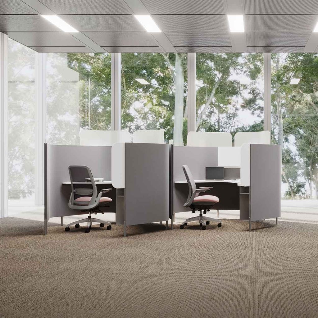 Sound Absorbing Room Divider Workstations