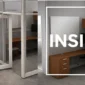 Private office cubicles- inside desk configuration