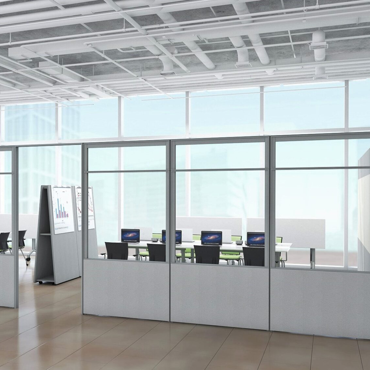 High Wall Office Cubicles with Doors | Pacific Ergonomics