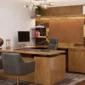 Executive U Shaped Office Desk- Tile Integrated into Back